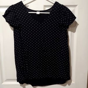 Old navy small black and white polka dots